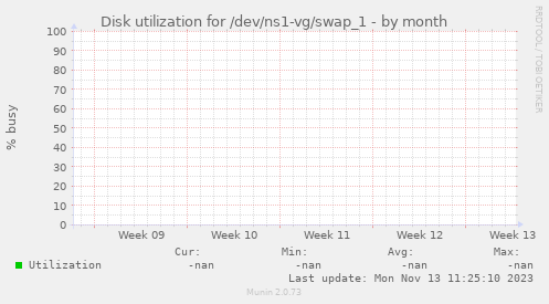Disk utilization for /dev/ns1-vg/swap_1